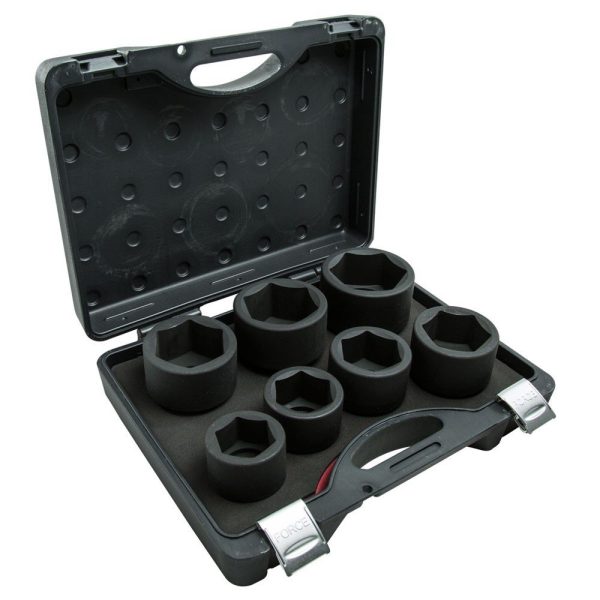 7PC 1"DR. 6PT. FLANK IMPACT SOCKET SET 46-75MM