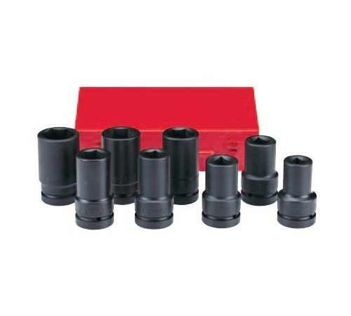 8PC 1"DR. DEEP IMPACT SOCKET SET 17-21MM(90MML) 27-41MM(100MML)