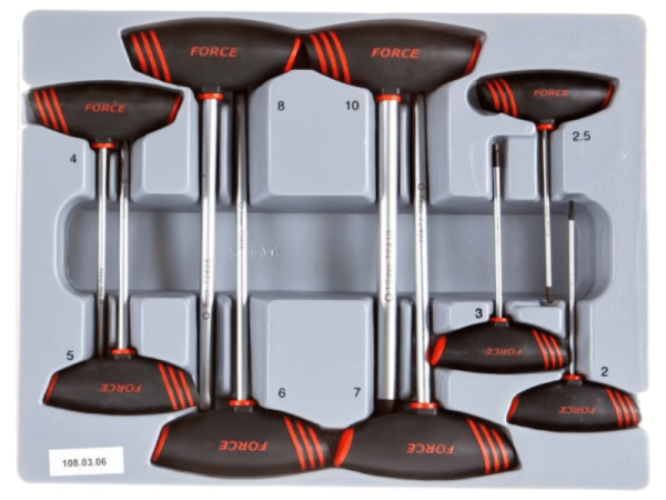 9PC T-HANDLE HEX KEY SET 2-10MM