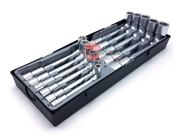 11PC ANGLE 6PT.-6PT. SOCKET WRENCH SET (8-19MM)