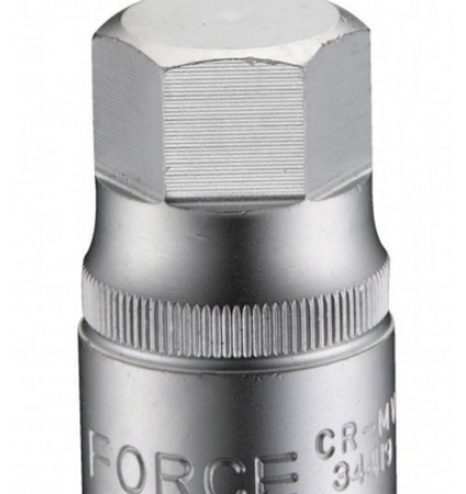 FORCE 1/2"DR. HEX SOCKET BIT (ONE-PIECE) 17MM 42MML