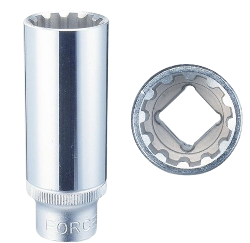 FORCE  3/8" Deep spline socket 10
