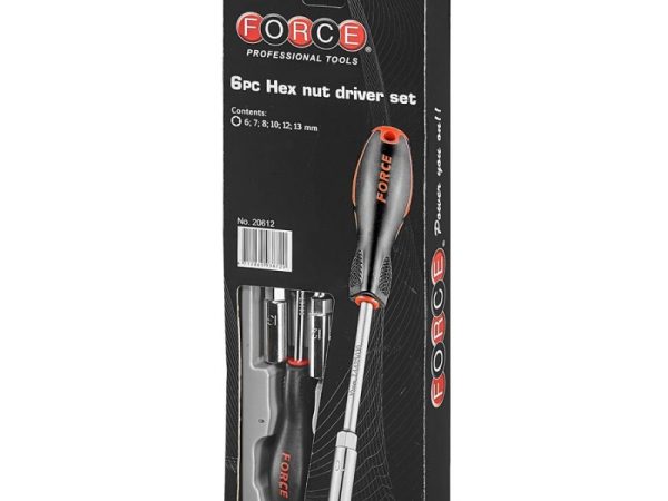 FORCE 6PC HEX NUT DRIVER SET