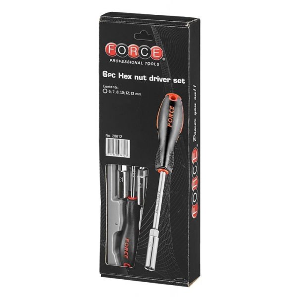 FORCE 6PC HEX NUT DRIVER SET