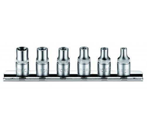 FORCE 6PC 1/4"DR. STAR SOCKET SET E4-E10