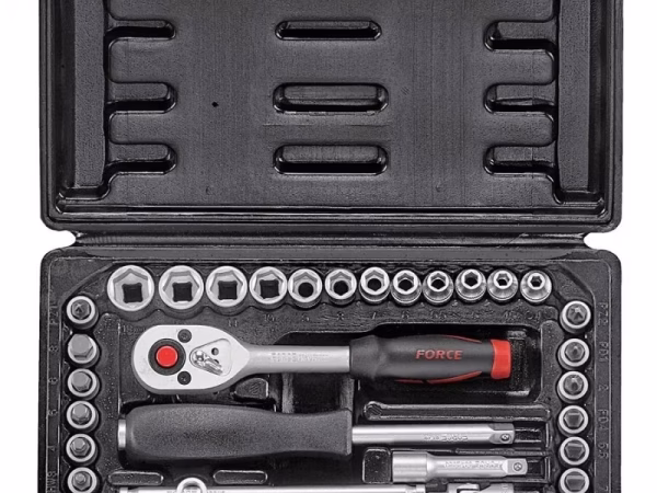 FORCE 29PC 1/4"DR. 12PT SOCKET SET 4-13MM