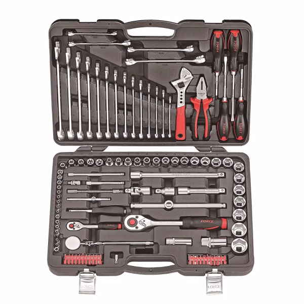 FORCE 102PC 1/4" & 1/2" DR. 6PT. COMBINATION SET (4-32MM) (E4-E18)