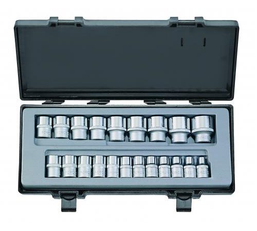 21PC 1/2"DR. 6PT. FLANK SOCKET SET (8-32MM)