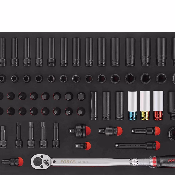 FORCE 79Pcs Impact Socket & Torque Wrench Set