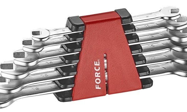 FORCE 6PC DOUBLE OPEN END WRENCH SET (SAE)