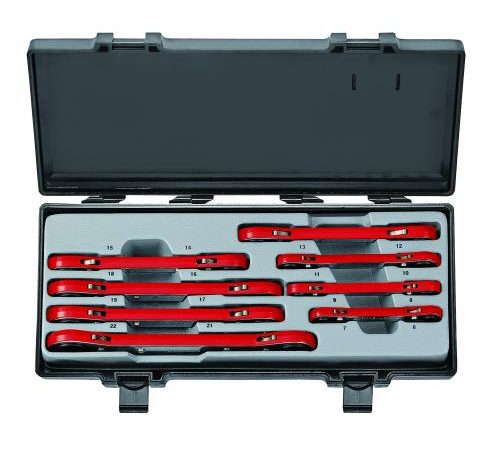 FORCE 8PC FLAT RATCHET RING WRENCH SET (6X7-21X22MM)