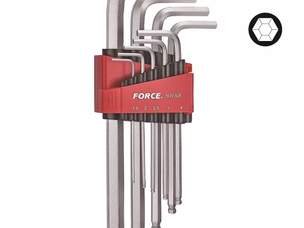 FORCE 9PC LONG HEX BALL POINT KEY SET 1.5-10MM