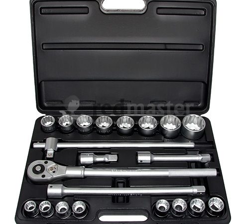 FORCE 21PC 3/4"DR. 12PT.FLANK SOCKET COMBINATION SET (7/8"-2")