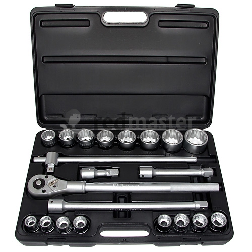 FORCE 21PC 3/4"DR. 12PT.FLANK SOCKET COMBINATION SET (7/8"-2")
