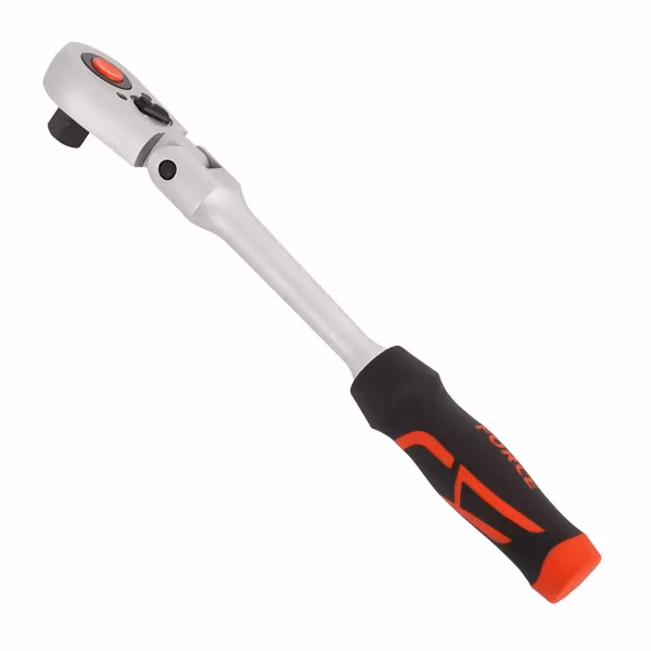 FORCE 1/2"DR. QR FLEXIBLE PEAR RATCHET HANDLE 36TEETH 447MML