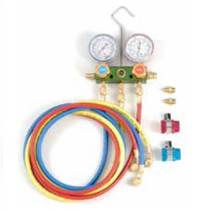 FORCE Aluminum R12,R22,R134a Auto A/C Manifold Ga