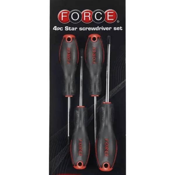 FORCE 4PC STAR SCREWDRIVER SET T15-T30