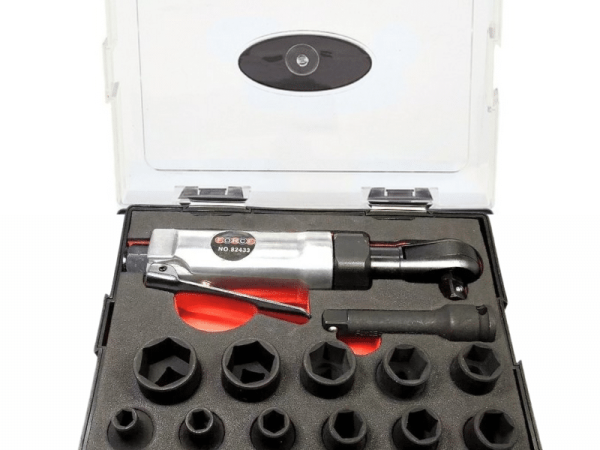 FORCE 13PC 1/4"DR. STUBBY IMPACT WRENCH & 6PT. SOCKET SET (4-13MM)