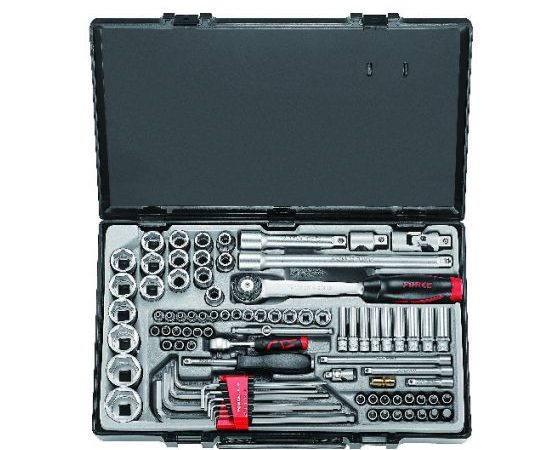 FORCE 88PC 1/4" & 1/2"DR. CABINBOX 6PT. SOCKET SET (10-32MM)