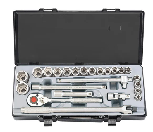 FORCE 24PC 1/2"DR. 12PT SOCKET COMBINATION SET (5/16"-1-1/4")