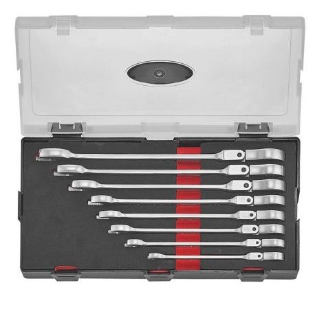 FORCE 8PC FLEXIBLE RATCHET WRENCH SET (5/16"-3/4")