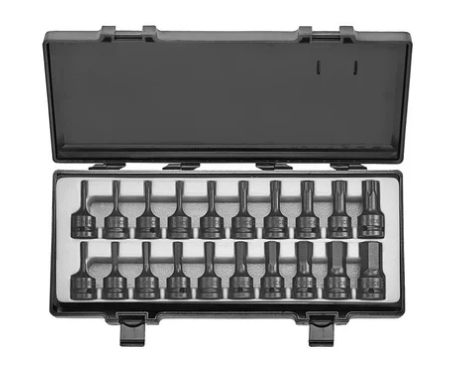 FORCE 20PC 1/2"DR. IMPACT SOCKET BIT SET (1-PIECE) (4-19MM 60MML) (T20-T70 60MML)