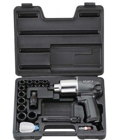 FORCE 14PC 1/2"DR. IMPACT WRENCH 1566NM & 6PT. SOCKET SET (10-24MM)