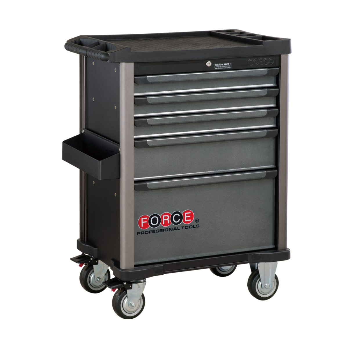 Practical 5-drawer trolley