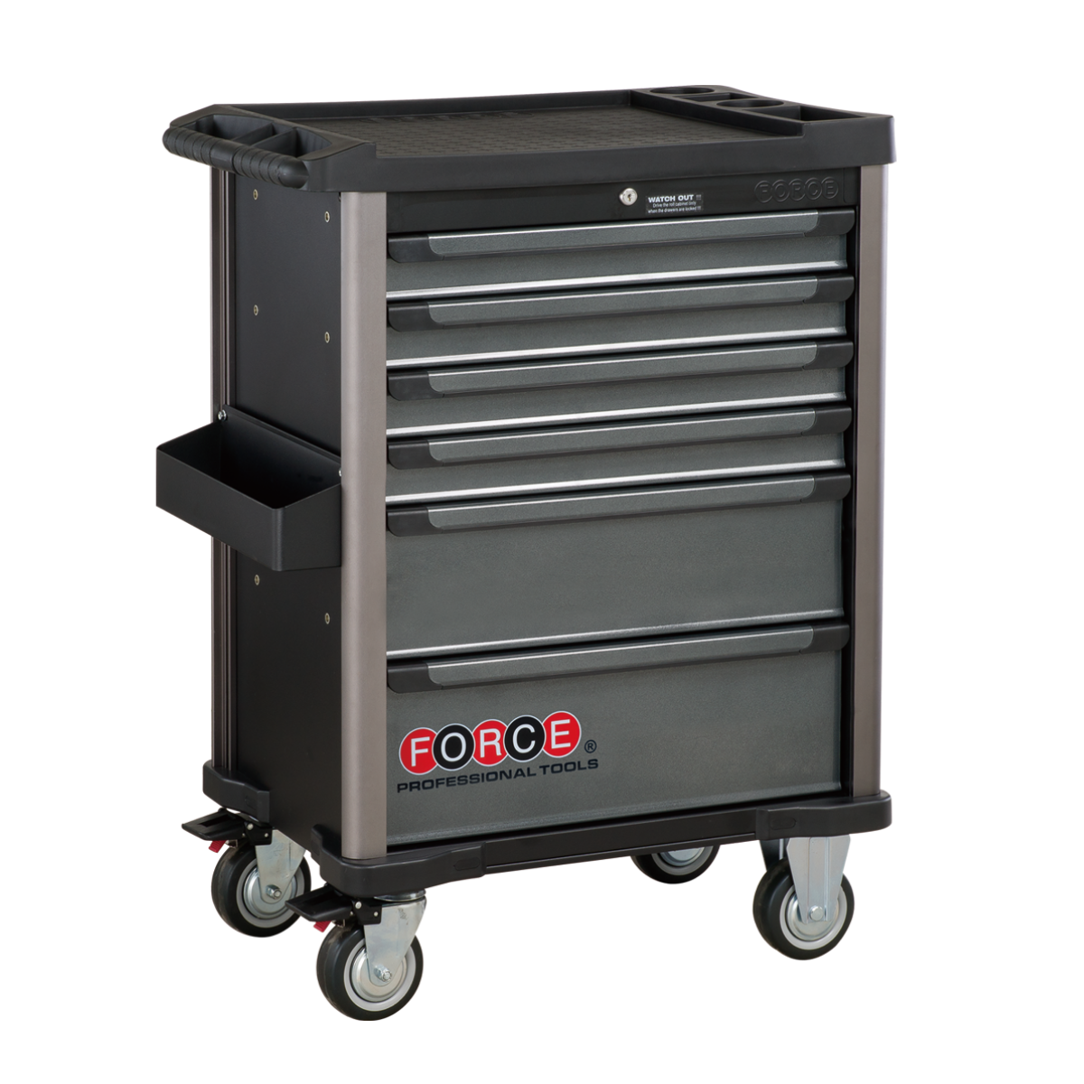 Practical 6-drawer trolley