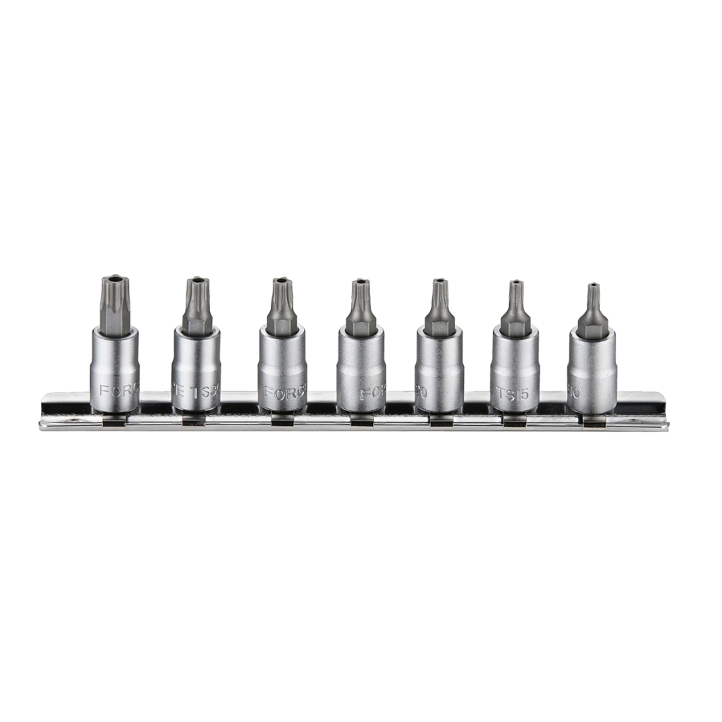 7pc 1/4"DR. Five-sided star tamperproof socket bit set