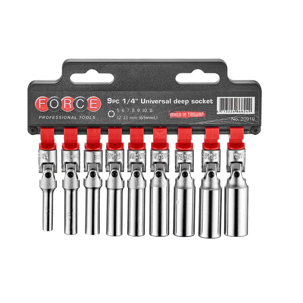 9pc 1/4"DR. Universal deep socekt set