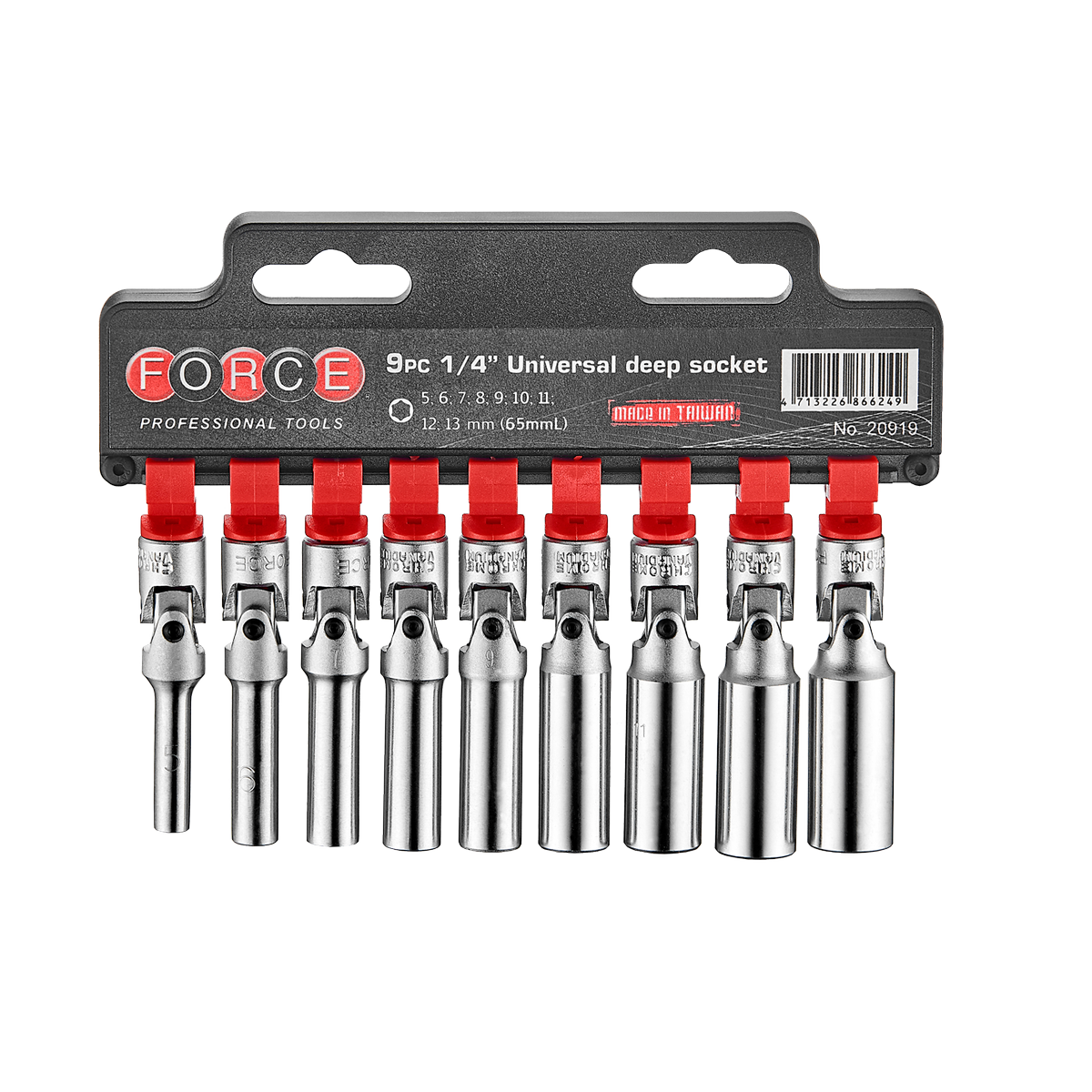 9pc 1/4"DR. Universal deep socekt set