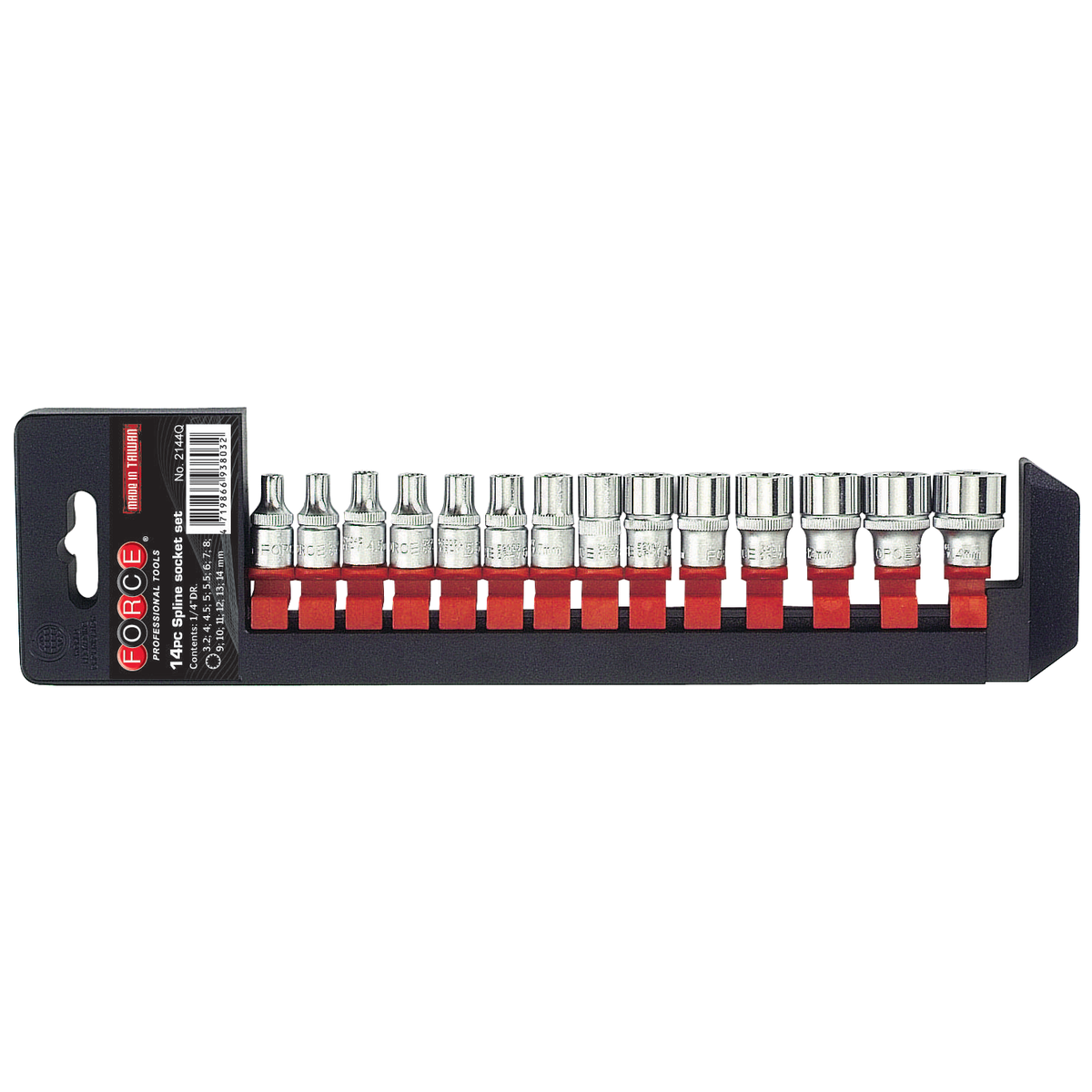 14pc 1/4"DR. Spline socket set