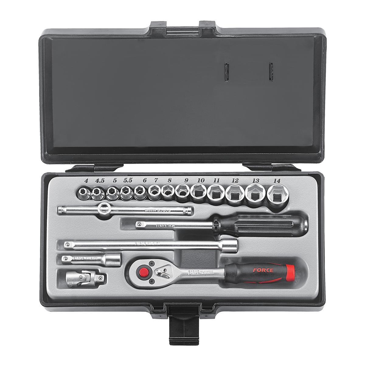 19pc 1/4"DR. Socket combination set