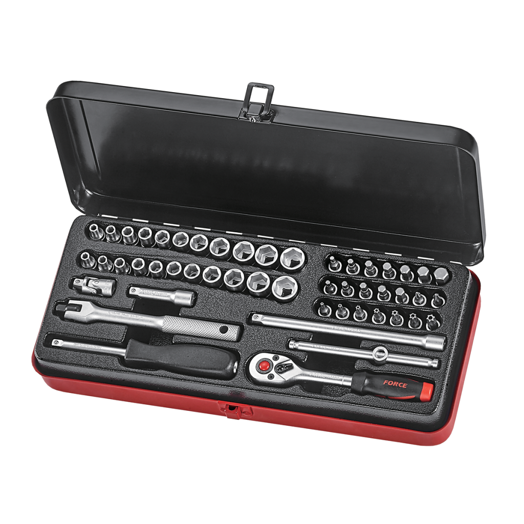 50pc 1/4"DR. 6pt. Flank socket combination set (S&M)
