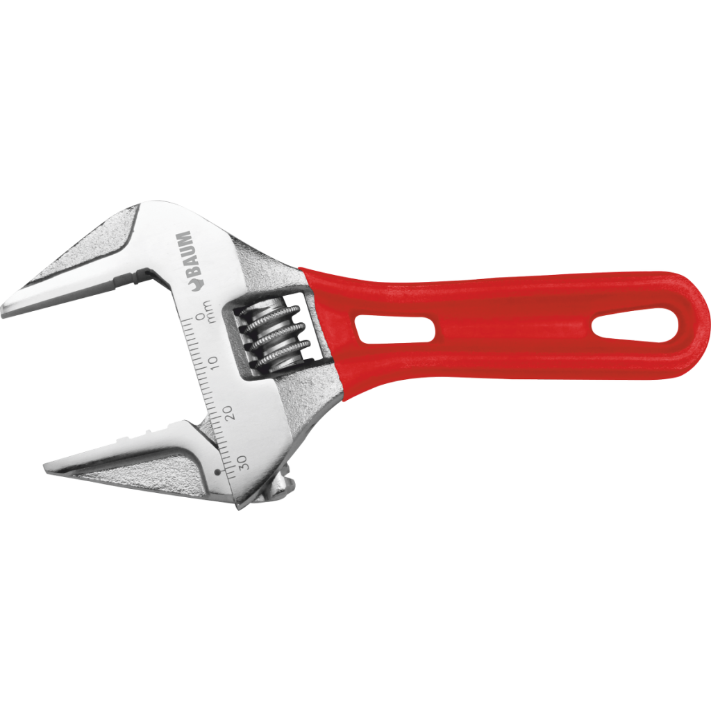 STUBBY SLIM WIDE JAW ADJUSTABLE WRENCH