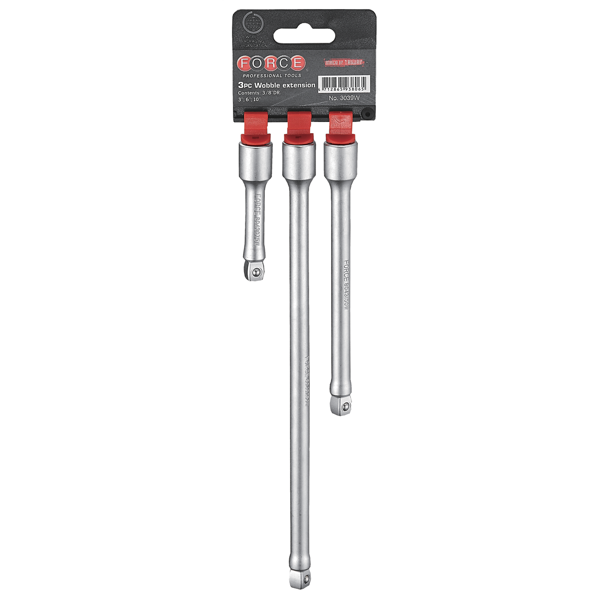 3pc 3/8"DR. Wobble extension set