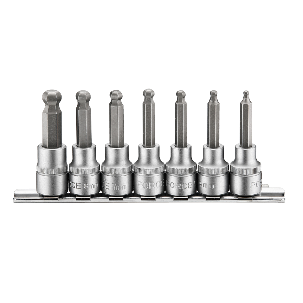 7pc 3/8"DR. Hex ball point socket bit set