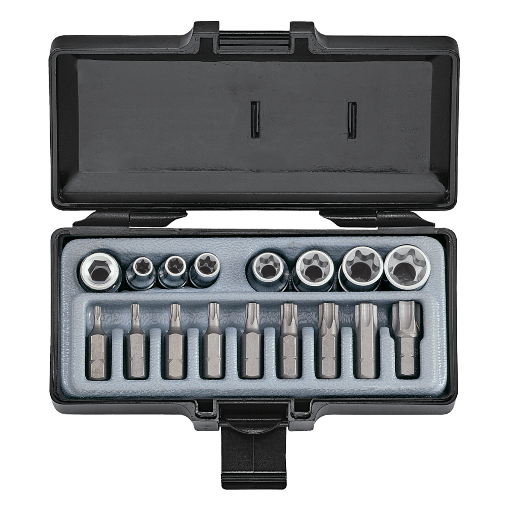 17pc 1/4" & 3/8" Star tamperproof set