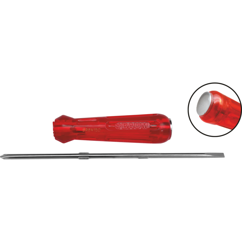 2-IN-1 REVERSIBLE SCREW DRIVER STRIKING ACETATE HANDLE