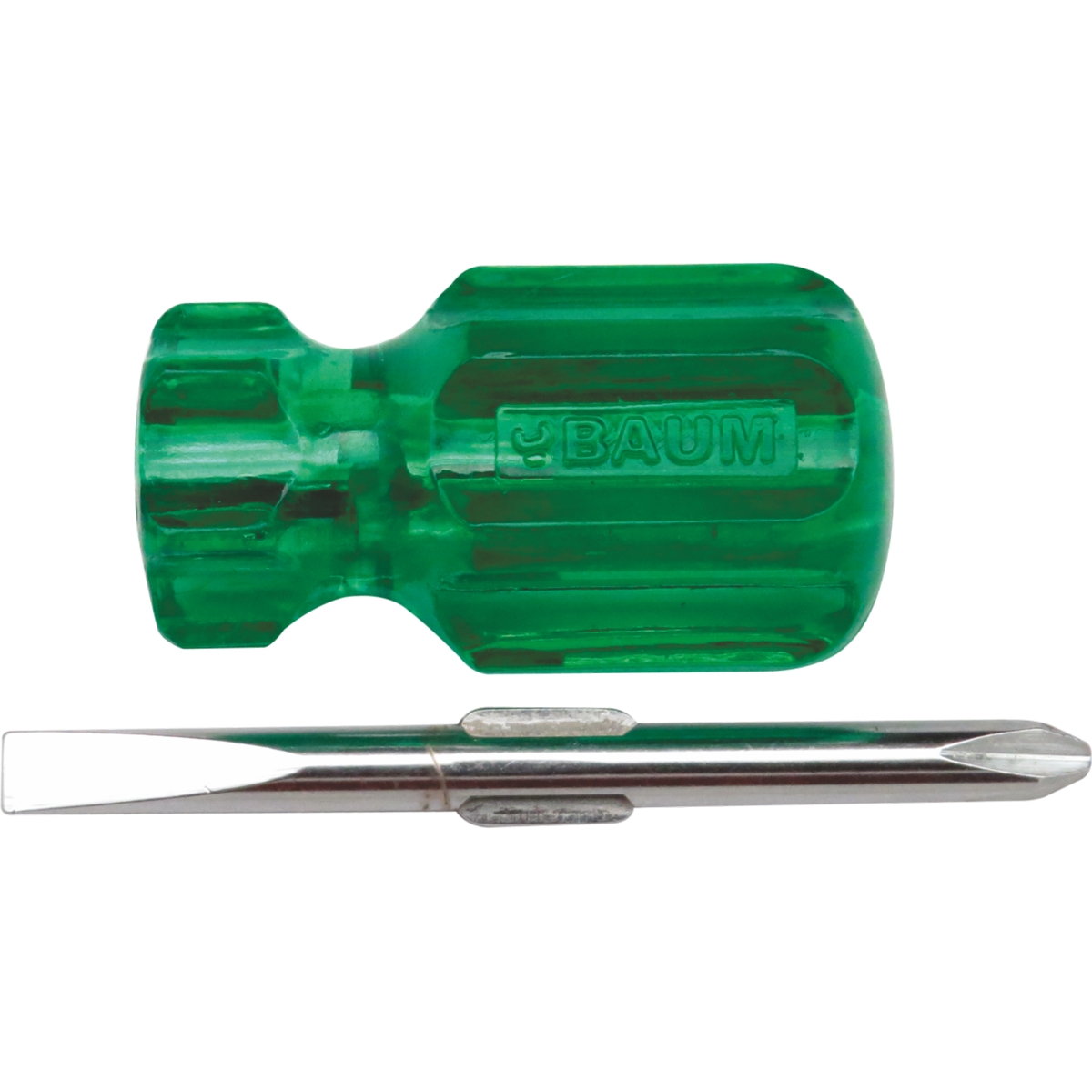 2-IN-1 REVERSIBLE STUBBY SCREW DRIVER ACETATE HANDLE