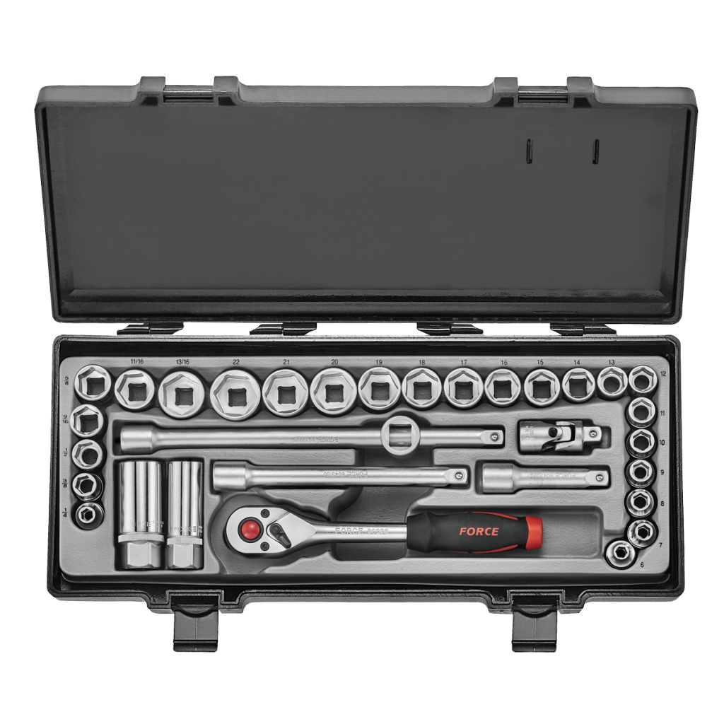 32pc 3/8"DR. 6pt. Flank socket combination set (S&M)