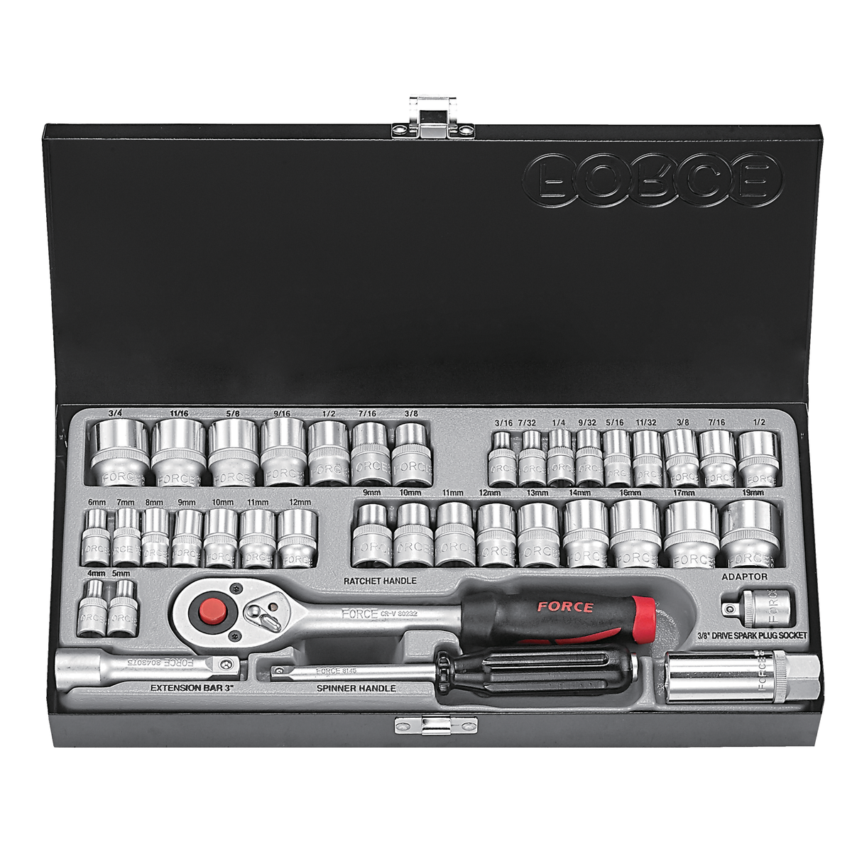 39pc 1/4" & 3/8" Socket combination set (S&M)