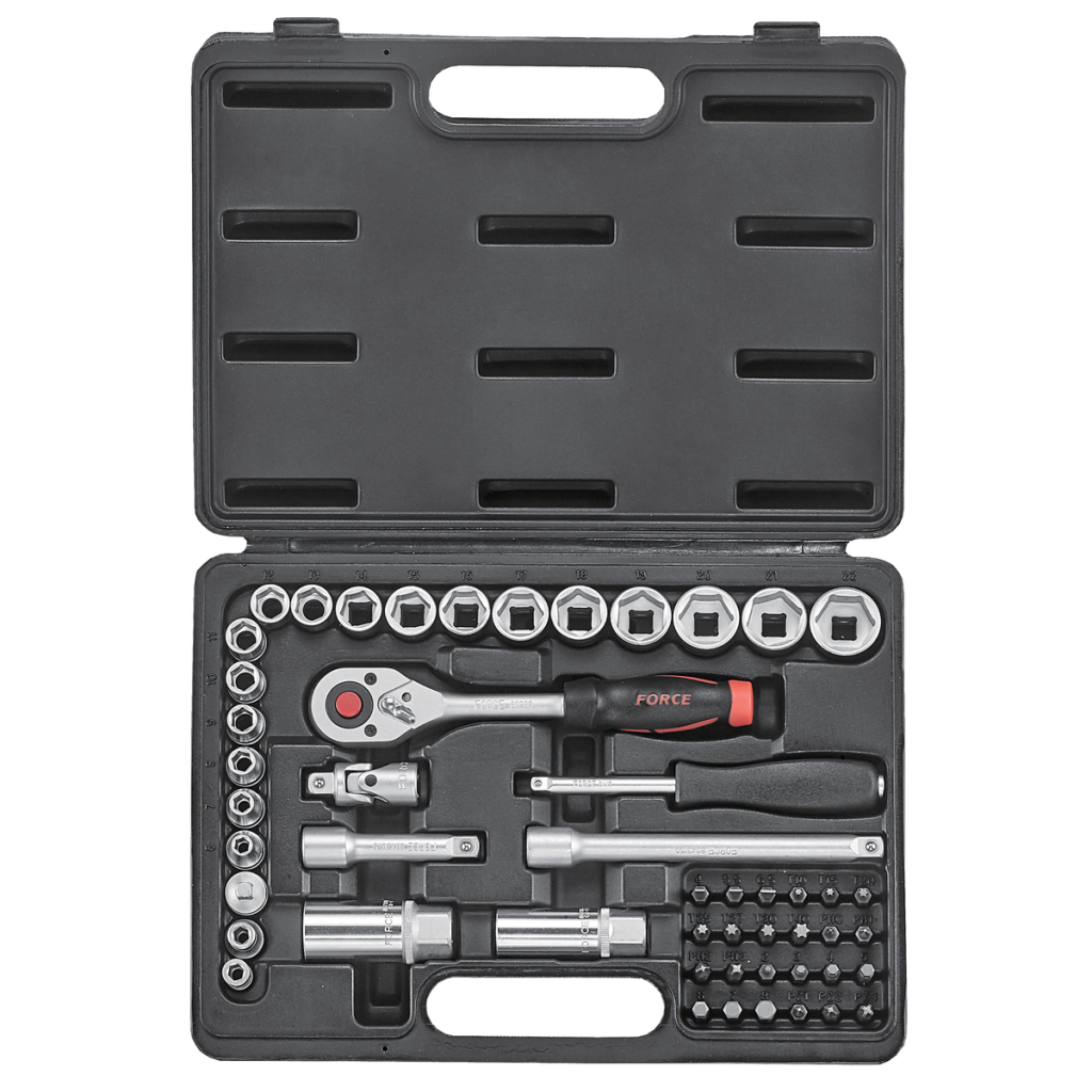 51pc 3/8"DR. 6pt. Flank socket combination set