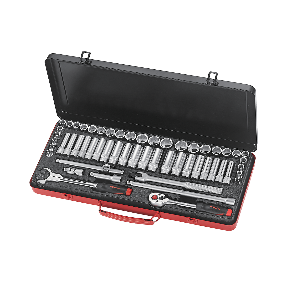 55pc 3/8"DR. 6pt. Flank socket combination set (S&M)