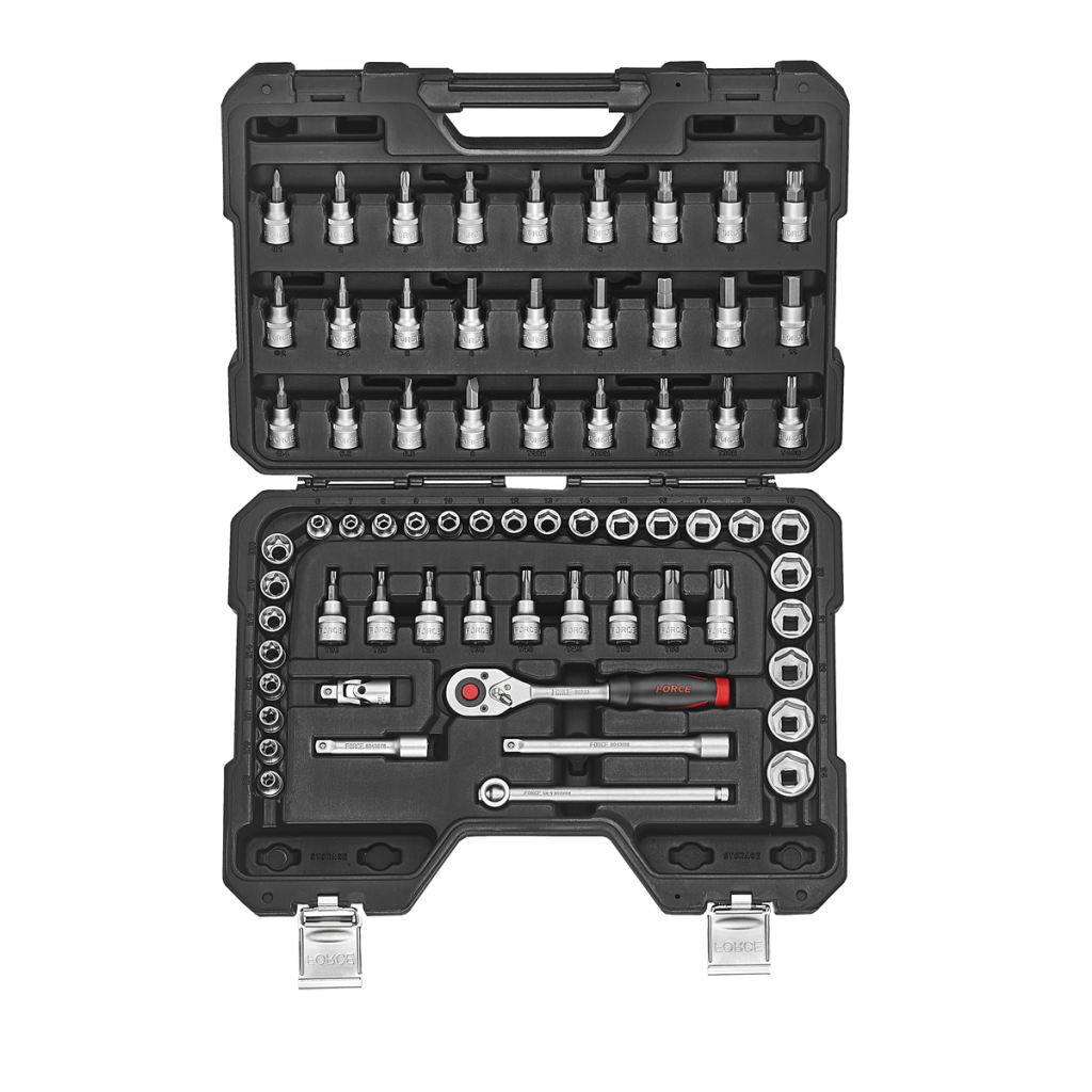 68pc 3/8"DR. 6pt. Flank & star socket combination set