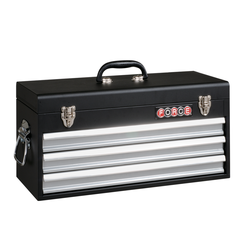 3-Drawer black tool box