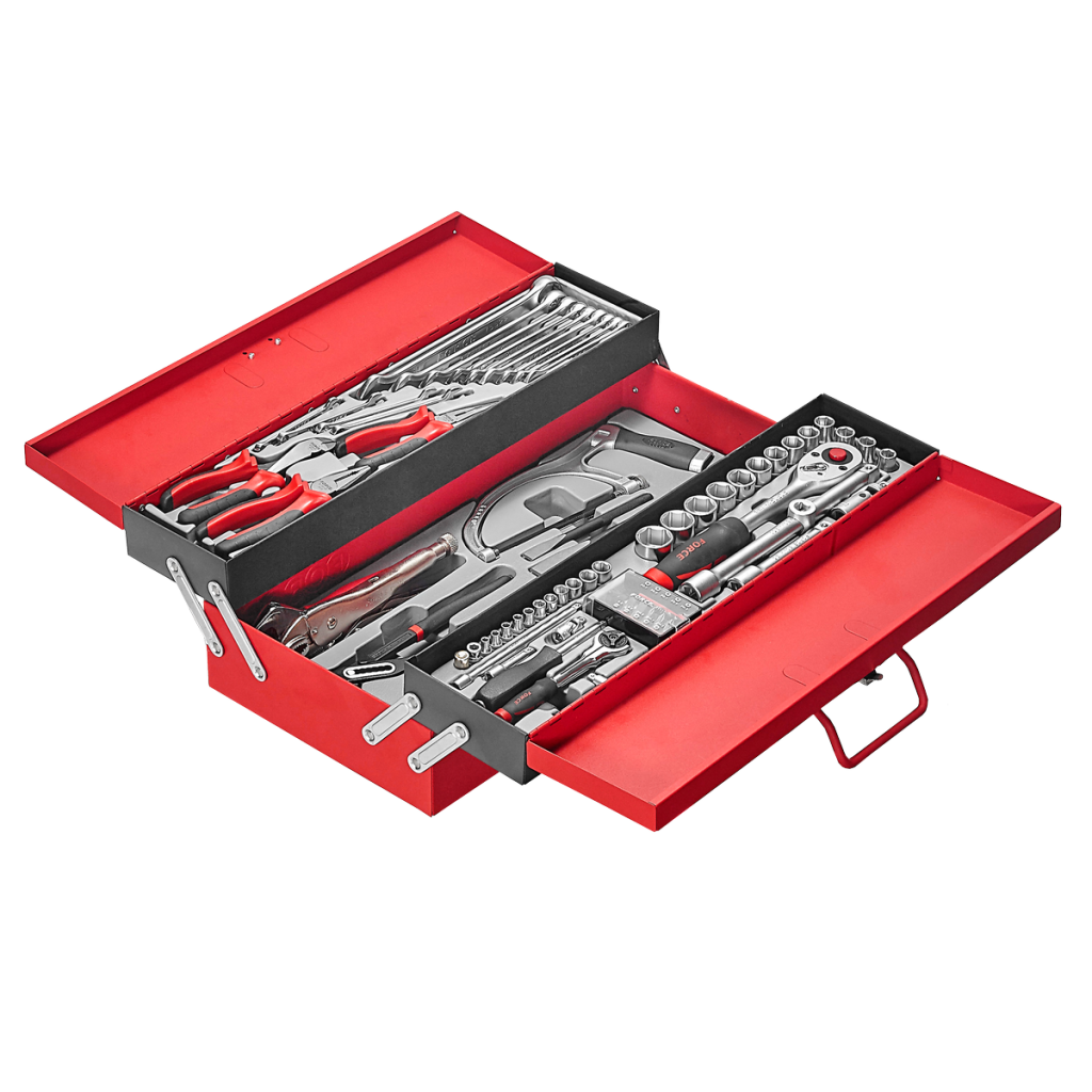 3-Layer tool box with 76pc tools