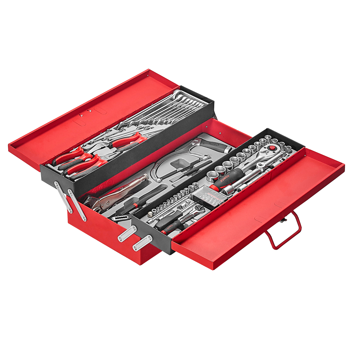 3-Layer tool box with 76pc tools