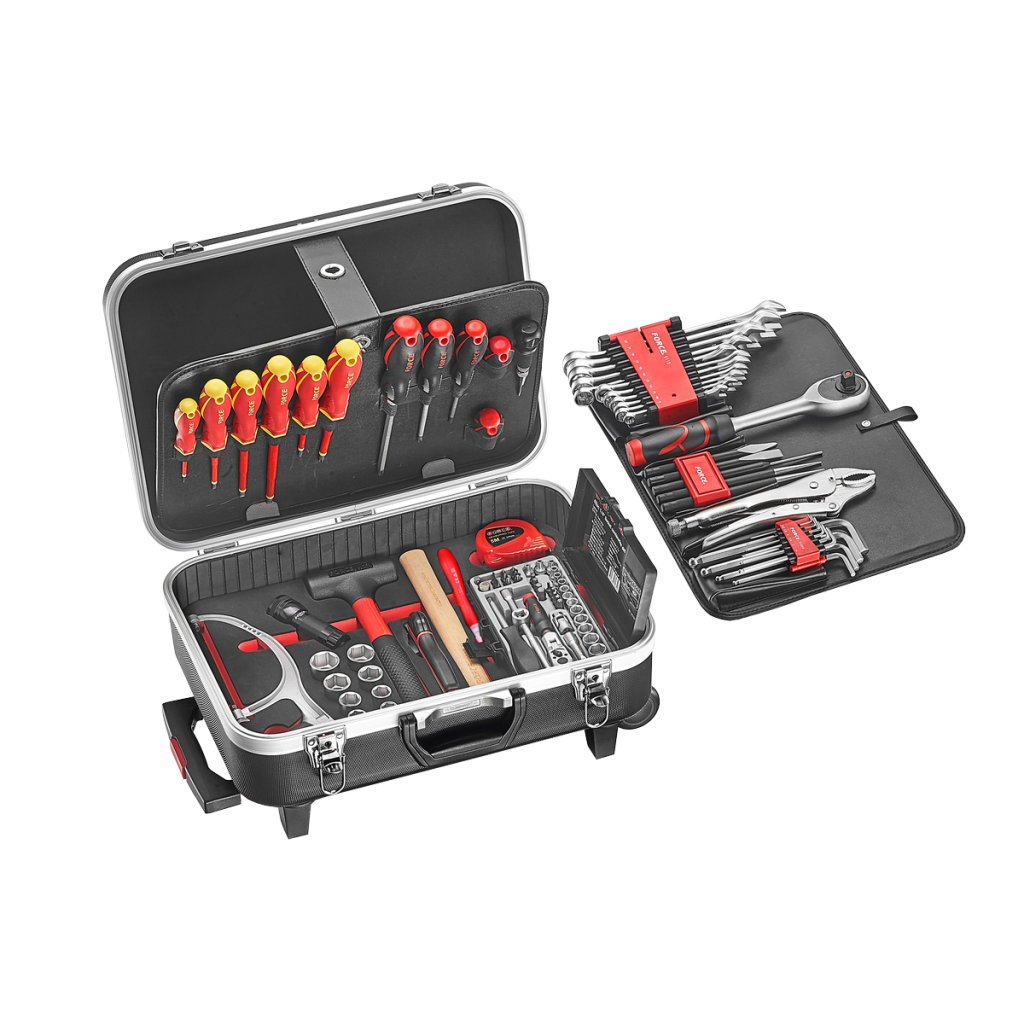 Black suitcase with 107pc tools
